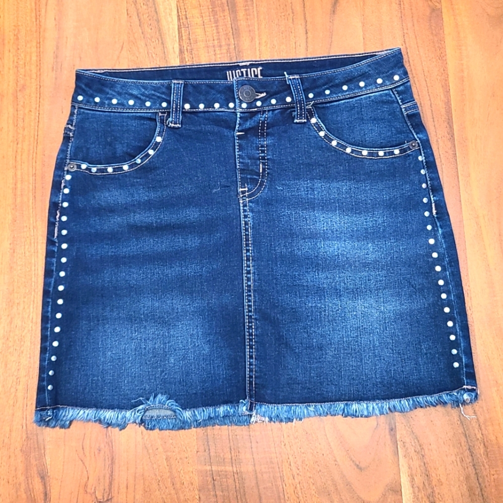 Justice Girl Denim mini skirt, size 14
